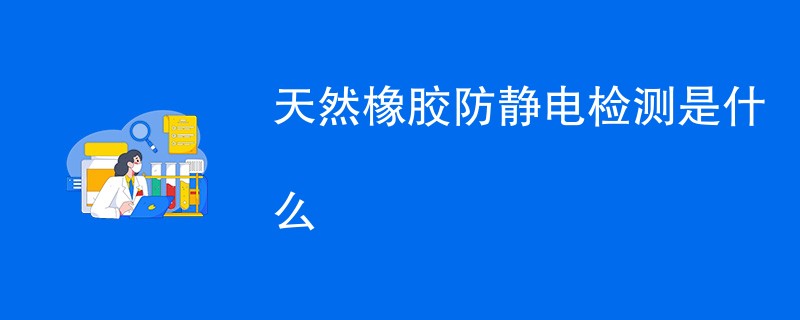天然橡胶防静电检测是什么
