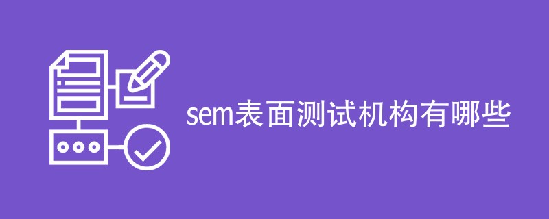 sem表面测试机构有哪些