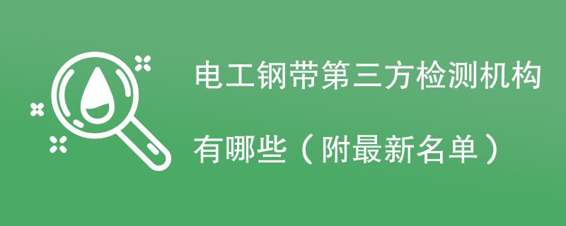 电工钢带第三方检测机构有哪些（附最新名单）
